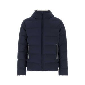 Fay Men Navy Blue Stretch Nylon Blend Down Jacket